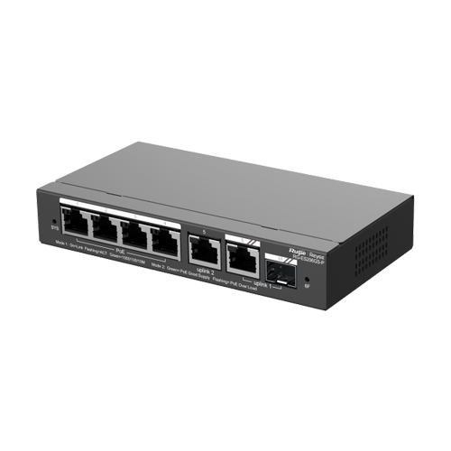 RG-ES206GS-P | Ruijie Networks | Switch 4 porturi PoE+, 2 porturi GE, 1 port SFP, Gigabit, Cloud Management - Ruijie RG-ES206GS-P Switch 4 porturi PoE+, 2 porturi GE, 1 port SFP, Gigabit, Cloud Management - Ruijie RG-ES206GS-P