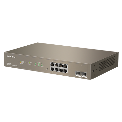 G3310F | IP-COM | Switch 8 x RJ45 Gigabit, 2 x SFP Gigabit Uplink, Cloud Management - IP-COM G3310F Switch 8 x RJ45 Gigabit, 2 x SFP Gigabit Uplink, Cloud Management - IP-COM G3310F