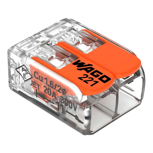 221-412 | WAGO | Conector derivatie 2 fire, max. 4 mm² (100 buc.) - WAGO 221-412 Conector derivatie 2 fire, max. 4 mm² (100 buc.) - WAGO 221-412