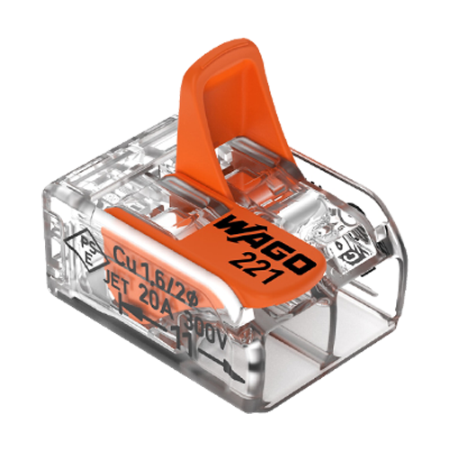 221-412 | WAGO | Conector derivatie 2 fire, max. 4 mm² (100 buc.) - WAGO 221-412 Conector derivatie 2 fire, max. 4 mm² (100 buc.) - WAGO 221-412