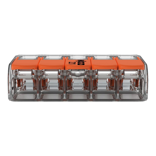 221-615 | WAGO | Conector derivatie 5 fire, max. 6 mm² (15 buc.) - WAGO 221-615 Conector derivatie 5 fire, max. 6 mm² (15 buc.) - WAGO 221-615