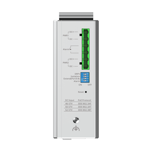 Switch industrial 7 x RJ45 1G PoE+, 1 x RJ45 1G PoE++, 2 x SFP, L2 Cloud Management - Ruijie RG-NIS2100-8GT2SFP-HP