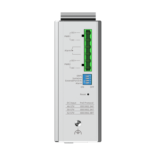 Switch industrial 3 x RJ45 1G PoE+, 1 x RJ45 1G PoE++, 2 x SFP, L2 Cloud Management - Ruijie RG-NIS2100-4GT2SFP-HP