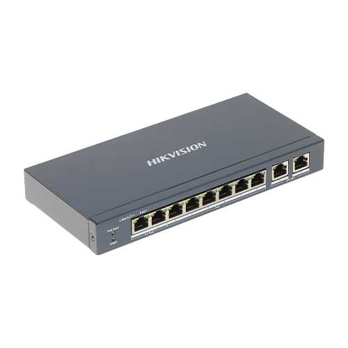 DS-3E1310HP-EI | HIKVISION | Switch 8 porturi 100 Mbps, PoE at/bf/bt, Smart Management - HIKVISION DS-3E1310HP-EI Switch 8 porturi 100 Mbps, PoE at/bf/bt, Smart Management - HIKVISION DS-3E1310HP-EI