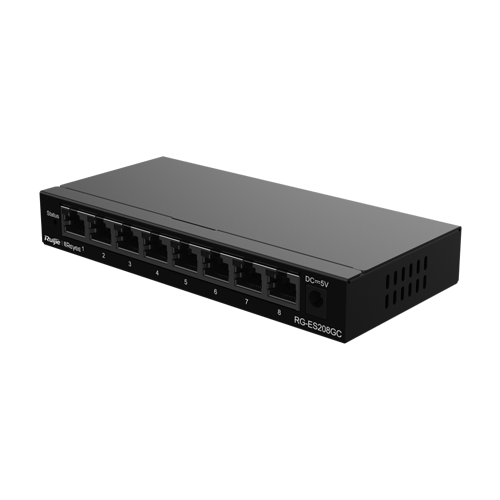 Switch 8 porturi RJ45 Gigabit, L2 Cloud Management - Ruijie RG-ES208GC