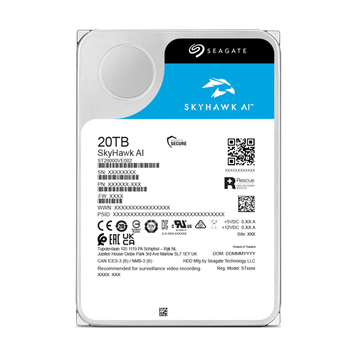 ST20000VE | Seagate | Hard disk 20TB - Seagate Surveillance SKYHAWK AI ST20000VE Hard disk 20TB - Seagate Surveillance SKYHAWK AI ST20000VE