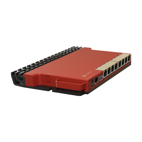 L009UiGS-RM | Mikrotik | Router 8 porturi Gigabit, 1 port PoE IN, 1 port PoE Out, SFP 2.5G, NAND, USB, 1U - MikroTik L009UiGS-RM Router 8 porturi Gigabit, 1 port PoE IN, 1 port PoE Out, SFP 2.5G, NAND, USB, 1U - MikroTik L009UiGS-RM