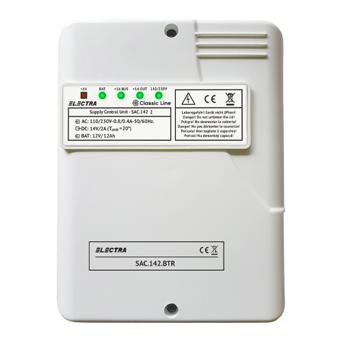 SAC.142.BTR | ELECTRA | Sursa de alimentare in comutatie cu back-up SAC.142.BTR - ELECTRA SAC.142.BTR Sursa de alimentare in comutatie cu back-up SAC.142.BTR - ELECTRA SAC.142.BTR