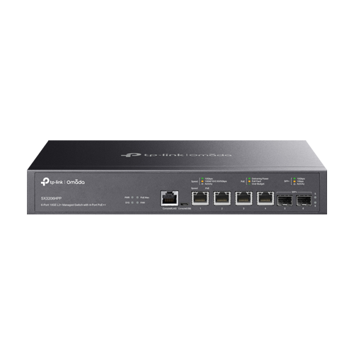 SX3206HPP | TP-LINK | Switch 4 porturi PoE RJ45 10G, 2 porturi SFP+ 10G, L2 Management, 1U - TP-Link Omada SX3206HPP Switch 4 porturi PoE RJ45 10G, 2 porturi SFP+ 10G, L2 Management, 1U - TP-Link Omada SX3206HPP
