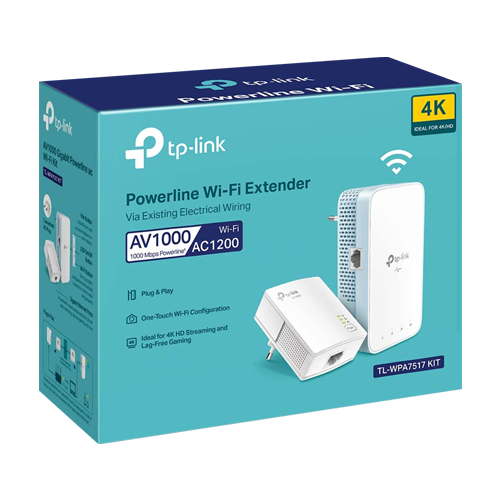 TL-WPA7517KIT | TP-LINK | Kit Powerline AV1000, Wi-Fi 5, AC1200 Dual-Band, 1 x RJ45 Gigabit - TP-Link TL-WPA7517KIT Kit Powerline AV1000, Wi-Fi 5, AC1200 Dual-Band, 1 x RJ45 Gigabit - TP-Link TL-WPA7517KIT