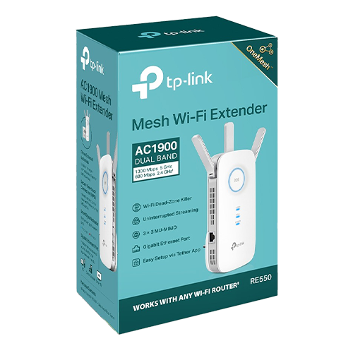 RE550 | TP-LINK | Wireless Range Extender TP-LINK RE550 AC1900, Wi-Fi 6, Dual-Band - TP-LINK RE550 Wireless Range Extender TP-LINK RE550 AC1900, Wi-Fi 6, Dual-Band - TP-LINK RE550