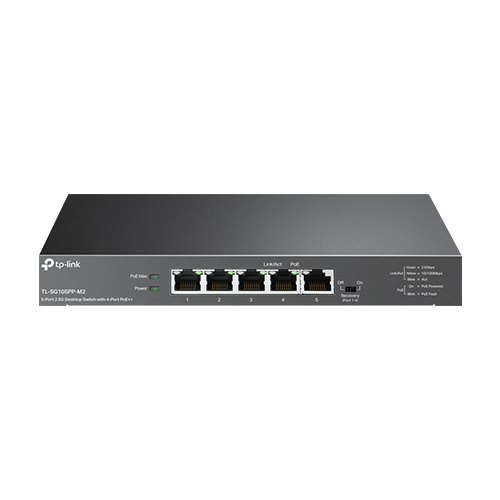 TL-SG105PP-M2 | TP-LINK | Switch 4 porturi PoE RJ45 2.5G, 1 port RJ45 2.5G, Unmanaged - TP-Link TL-SG105PP-M2 Switch 4 porturi PoE RJ45 2.5G, 1 port RJ45 2.5G, Unmanaged - TP-Link TL-SG105PP-M2