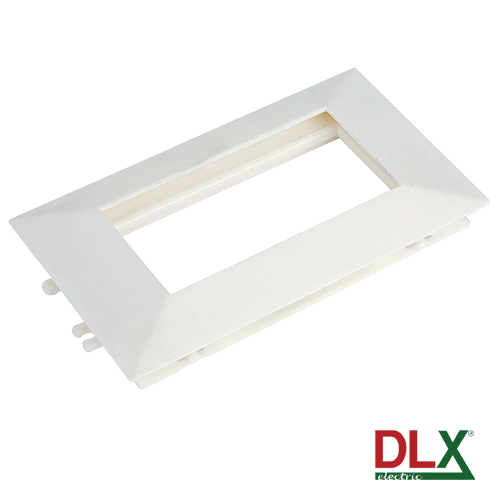 Rama alba dubla pentru aparataj 45x45 mm (4 module) - DLX DLX-102-12