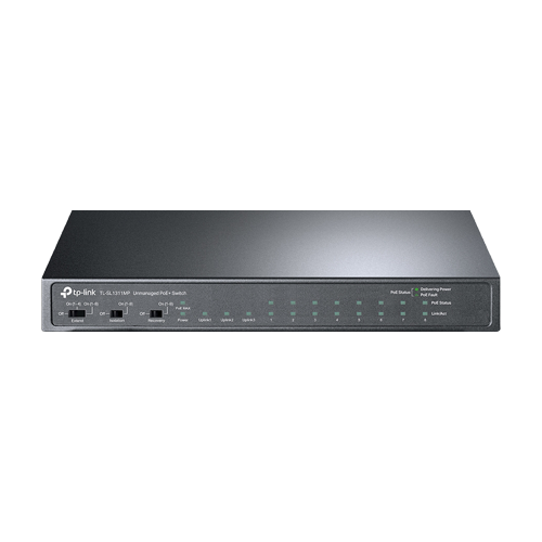 TL-SL1311MP | TP-LINK | Switch 8 x RJ45 10/100 Mbps PoE, 2 x RJ45 1G, 1 x SFP 1G, Buget PoE 124W, Unmanaged - TP-Link TL-SL1311MP Switch 8 x RJ45 10/100 Mbps PoE, 2 x RJ45 1G, 1 x SFP 1G, Buget PoE 124W, Unmanaged - TP-Link TL-SL1311MP