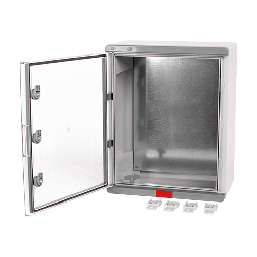 PS405024 | Plastim | Cutie distributie IP67 din ABS gri, usa transparenta, placa metalica, 400x500x240 mm PS405024 Cutie distributie IP67 din ABS gri, usa transparenta, placa metalica, 400x500x240 mm PS405024