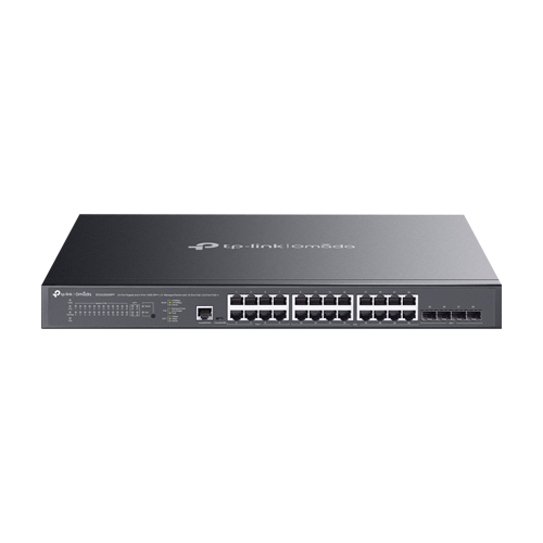 SG3428XMPP | TP-LINK | Switch 16 x RJ45 1G PoE+, 8 x RJ45 1G Hi-PoE, 4 x SFP+ 10G, L2 Management, 1U - TP-Link Omada SG3428XMPP Switch 16 x RJ45 1G PoE+, 8 x RJ45 1G Hi-PoE, 4 x SFP+ 10G, L2 Management, 1U - TP-Link Omada SG3428XMPP