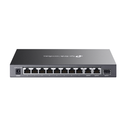 DS111P | TP-LINK | Switch 8 x RJ45 10/100 Mbps PoE, 2 x RJ45 1G, 1 x SFP 1G, Buget PoE 65W, Unanaged - TP-Link Omada DS111P Switch 8 x RJ45 10/100 Mbps PoE, 2 x RJ45 1G, 1 x SFP 1G, Buget PoE 65W, Unanaged - TP-Link Omada DS111P