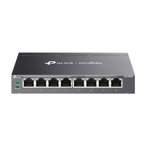 DS108GP | TP-LINK | Switch 8 x RJ45 Gigabit PoE, Buget PoE 65W, Unanaged - TP-Link Omada DS108GP Switch 8 x RJ45 Gigabit PoE, Buget PoE 65W, Unanaged - TP-Link Omada DS108GP