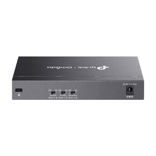 DS106P | TP-LINK | Switch 4 x RJ45 10/100 Mbps PoE, 2 x RJ45 10/100 Mbps, Buget PoE 67W, Unanaged - TP-Link Omada DS106P Switch 4 x RJ45 10/100 Mbps PoE, 2 x RJ45 10/100 Mbps, Buget PoE 67W, Unanaged - TP-Link Omada DS106P