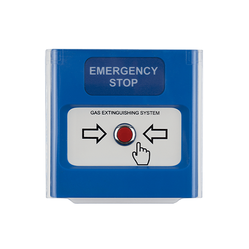 Buton manual oprire de urgenta/temporar, de interior, capac protectie, compatibil cu IVY - TELETEK SensoMAG-MHB50