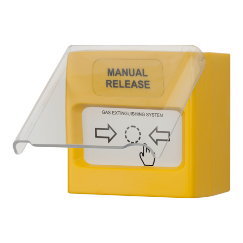 Buton conventional de alarmare incendiu de interior, capac protectie, compatibil IVY - TELETEK SensoMAG-MRB50