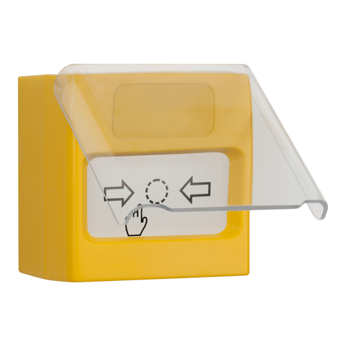 Buton conventional de alarmare incendiu de interior, capac protectie, compatibil IVY - TELETEK SensoMAG-MRB50