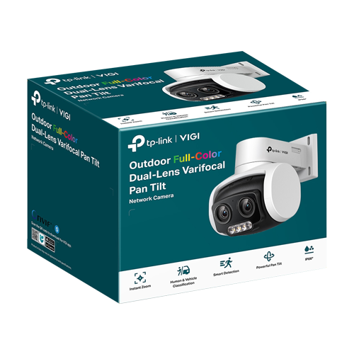 VIGIC540V | TP-LINK | Camera IP PT, Dual-lens, 4MP, Full-Color, VF 4-12mm, IR 30m, WL 30m, Audio - TP-Link VIGI VIGIC540V Camera IP PT, Dual-lens, 4MP, Full-Color, VF 4-12mm, IR 30m, WL 30m, Audio - TP-Link VIGI VIGIC540V