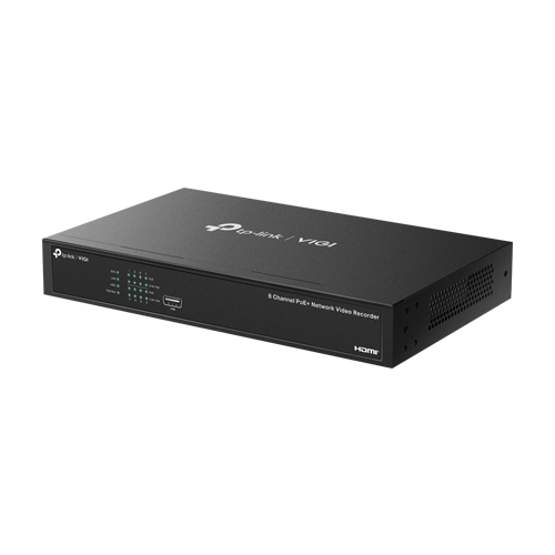 NVR 4K, 8 canale max. 8MP, 8 porturi PoE, Buget PoE 53W, Audio IN/OUT, 1 x SATA, 1U - TP-Link VIGI VIGINVR1008H-8P
