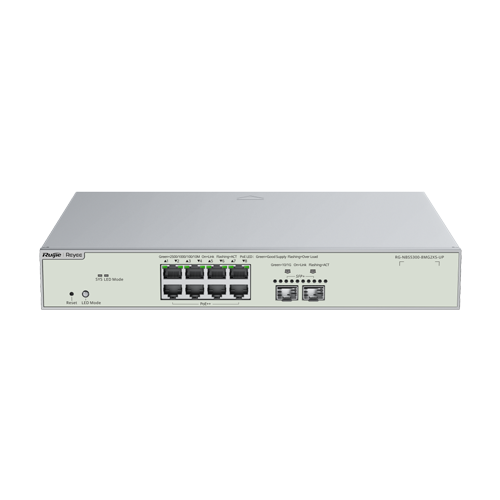 RG-NBS5300-8MG2XS-UP | Ruijie Networks | Switch 8 porturi RJ45 2.5G PoE++, 2 porturi SFP+ 10G, L3 Cloud Management - Ruijie RG-NBS5300-8MG2XS-UP Switch 8 porturi RJ45 2.5G PoE++, 2 porturi SFP+ 10G, L3 Cloud Management - Ruijie RG-NBS5300-8MG2XS-UP