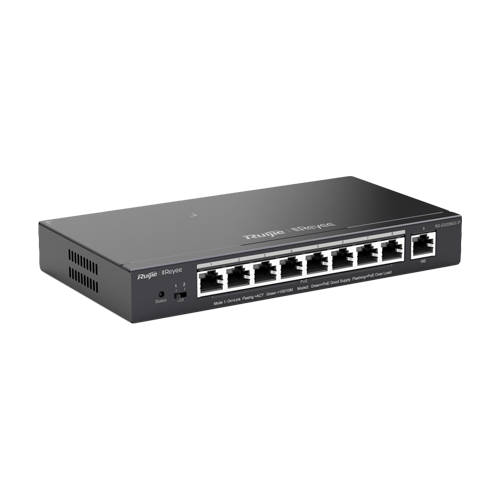 RG-ES209GC-P | Ruijie Networks | Switch 8 porturi PoE+ RJ45 Gigabit, 1 port uplink RJ45 Gigabit, L2 Cloud Management - Ruijie RG-ES209GC-P Switch 8 porturi PoE+ RJ45 Gigabit, 1 port uplink RJ45 Gigabit, L2 Cloud Management - Ruijie RG-ES209GC-P