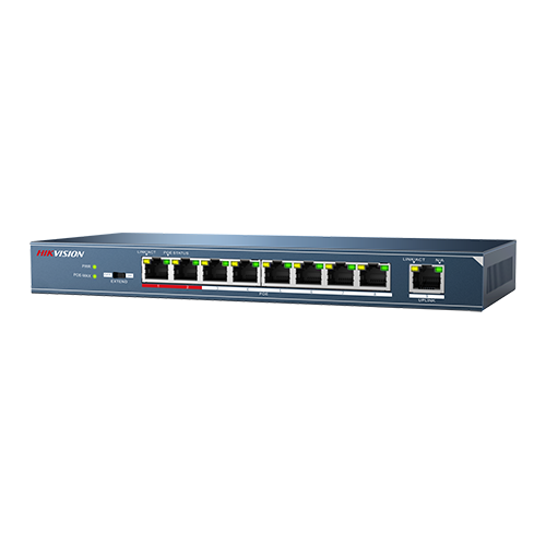 Switch 8 porturi PoE, 1 port uplink- HIKVISION DS-3E0109P-E-M