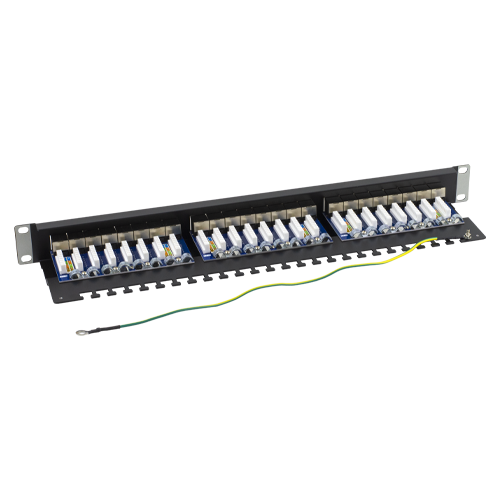 Patch Panel 1U, FTP cat6A, 24 porturi RJ45 - ASYTECH Networking ASY-PP-FTP6A-24
