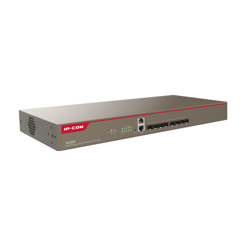 X5308F | IP-COM | Switch 8 porturi SFP+ 10 Gbps, 2 porturi gestionare, management, 1U - IP-COM X5308F Switch 8 porturi SFP+ 10 Gbps, 2 porturi gestionare, management, 1U - IP-COM X5308F