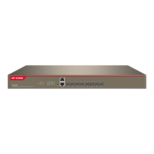 X5308F | IP-COM | Switch 8 porturi SFP+ 10 Gbps, 2 porturi gestionare, management, 1U - IP-COM X5308F Switch 8 porturi SFP+ 10 Gbps, 2 porturi gestionare, management, 1U - IP-COM X5308F