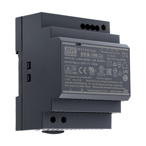 HDR-100-24 | MeanWell | Sursa de alimentare in comutatie, 24V / 3.83A, sina DIN - MEAN WELL HDR-100-24 Sursa de alimentare in comutatie, 24V / 3.83A, sina DIN - MEAN WELL HDR-100-24