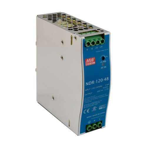 Sursa de alimentare in comutatie, 48V / 2.5A, sina DIN - MEAN WELL NDR-120-48