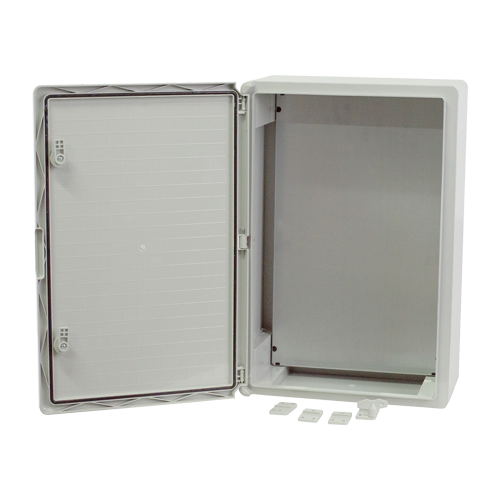 Cutie distributie IP65 din ABS gri, usa mata, placa metalica, 400x600x200 mm PP3008 – Plastim PP3008