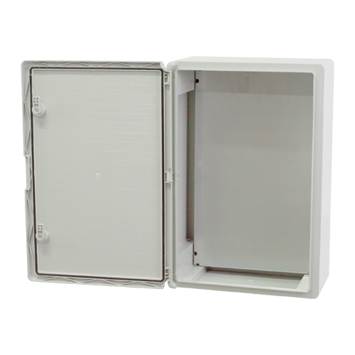 Cutie distributie IP65 din ABS gri, usa mata, placa metalica, 400x600x200 mm PP3008 – Plastim PP3008