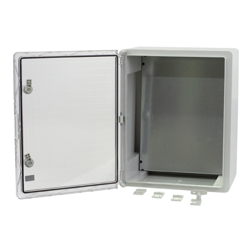 PP3017 | Plastim | Cutie distributie IP65 din ABS gri, usa transparenta, placa metalica, 400x500x240 mm PP3017 Cutie distributie IP65 din ABS gri, usa transparenta, placa metalica, 400x500x240 mm PP3017