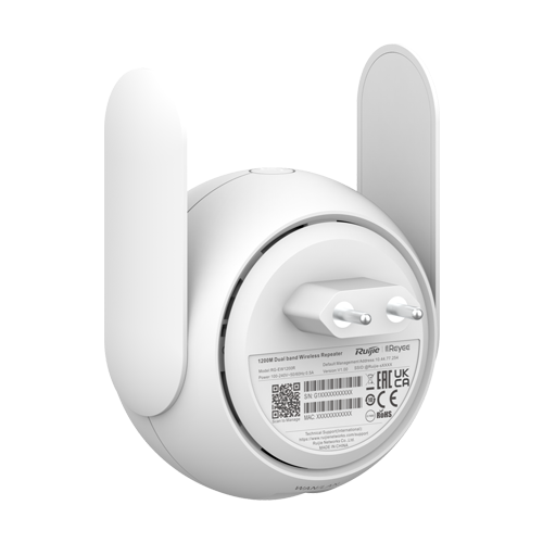 RG-EW1200R | Ruijie Networks | Wireless Extender Wi-Fi 5, Dual Band, AC1200, 1 x RJ45 10/100 Mbps, Cloud Management - Ruijie RG-EW1200R Wireless Extender Wi-Fi 5, Dual Band, AC1200, 1 x RJ45 10/100 Mbps, Cloud Management - Ruijie RG-EW1200R