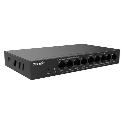 TND-G0-8G-POE | TENDA | Router 8 porturi PoE+, 1 port WAN, Gigabit, Web Management - TENDA TND-G0-8G-POE Router 8 porturi PoE+, 1 port WAN, Gigabit, Web Management - TENDA TND-G0-8G-POE