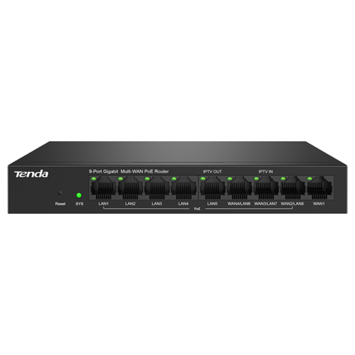 TND-G0-8G-POE | TENDA | Router 8 porturi PoE+, 1 port WAN, Gigabit, Web Management - TENDA TND-G0-8G-POE Router 8 porturi PoE+, 1 port WAN, Gigabit, Web Management - TENDA TND-G0-8G-POE