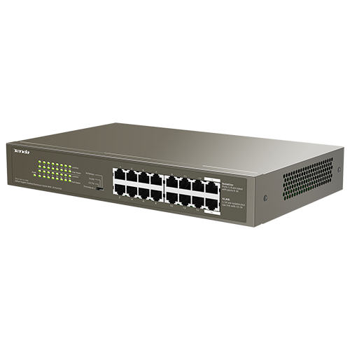Switch 16 porturi Gigabit PoE - Tenda TND-TEG1116P-16-150W – TENDA TND-TEG1116P-16-150W