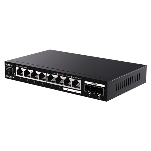 TENDA TND-TEM2010X – Switch 8 x RJ45 2.5G, 2 x SFP+ 10G - TENDA TND-TEM2010X Switch 8 x RJ45 2.5G, 2 x SFP+ 10G - TENDA TND-TEM2010X – TENDA TND-TEM2010X