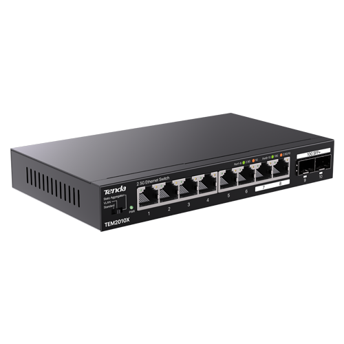 TENDA TND-TEM2010X – Switch 8 x RJ45 2.5G, 2 x SFP+ 10G - TENDA TND-TEM2010X Switch 8 x RJ45 2.5G, 2 x SFP+ 10G - TENDA TND-TEM2010X – TENDA TND-TEM2010X