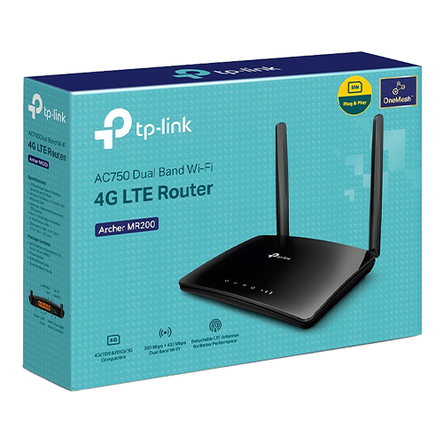 Router 3G / 4G LTE Wireleess TP-LINK Archer MR200 Slot Micro SIM - TP-LINK ArcherMR200