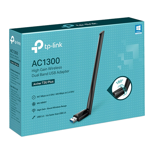 Adaptor Wireless TP-Link Archer T3U Plus, AC1300, Dual-Band ArcherT3UPlus – TP-LINK ArcherT3UPlus