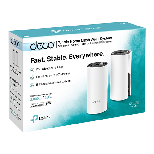 Sistem Mesh Wireless TP-LINK Deco M4(pachet de 2) AC1200 Gigabit DecoM4(2-pack) – TP-LINK DecoM4(2-pack)