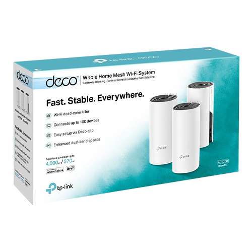 DecoM4(3-Pack) | TP-LINK | Sistem Mesh Wireless TP-LINK Deco M4(pachet de 3) AC1200 Gigabit DecoM4(3-Pack) Sistem Mesh Wireless TP-LINK Deco M4(pachet de 3) AC1200 Gigabit DecoM4(3-Pack)