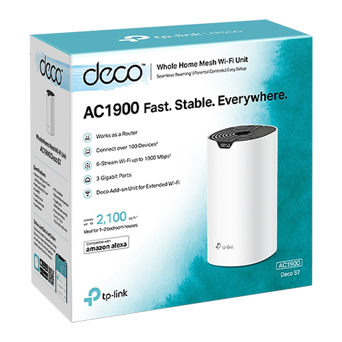 TP-LINK DecoS7(1-pack) – Sistem Mesh Wi-Fi TP-Link Deco S7(pachet de 1), AC1900, Dual-Band, 3x3 MU-MIMO DecoS7(1-pack) Sistem Mesh Wi-Fi TP-Link Deco S7(pachet de 1), AC1900, Dual-Band, 3x3 MU-MIMO DecoS7(1-pack) – TP-LINK DecoS7(1-pack)